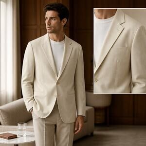 Haspel Silk Blazer Two-Button Dressy Classy Elegant Elevated Sport Coat. 42 L